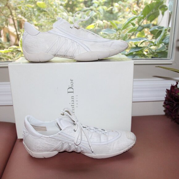 ❤️ Christian Dior Paris "Admit It" Sport Shoe Sneaker in White; Size 41.5 - Picture 3 of 13